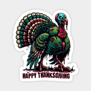 Zombie Thanksgiving Turkey Magnet