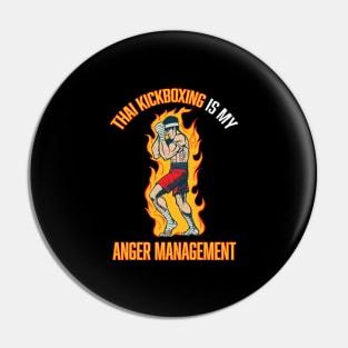 Funny Muay Thai Kickboxing MMA and Mixed Martial Arts Pin