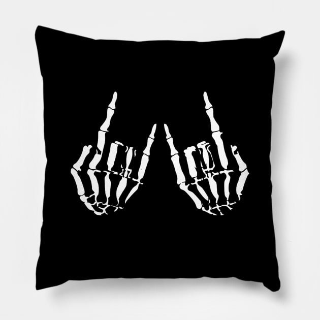 Rock And Roll Hand Gesture Pillow by Malevolent Shop