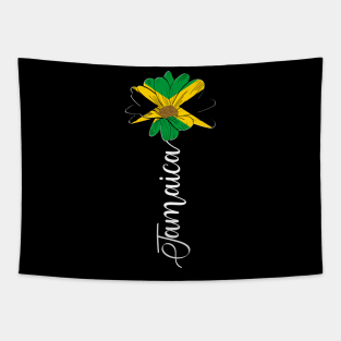 Vintage Jamaica Sunflower Flag Jamaica Lover Tapestry