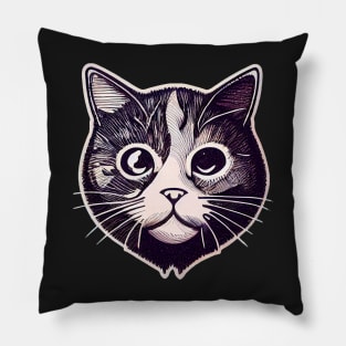 cat halloween sticker styles Galaxy Pillow