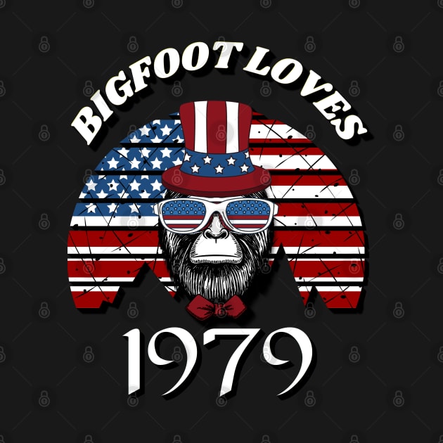 Bigfoot loves America and People born in 1979 by Scovel Design Shop