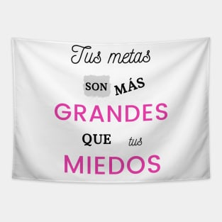 Tus metas fondo blanco Tapestry