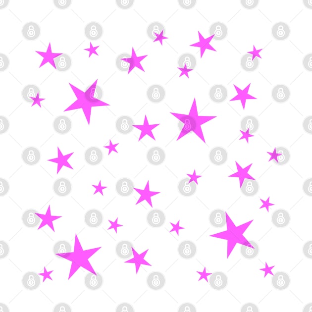 Bright Pink Stars Pattern by stuartjsharples