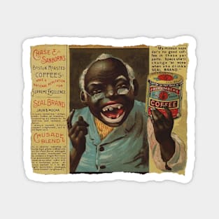 1888 java mocha coffee black man Magnet