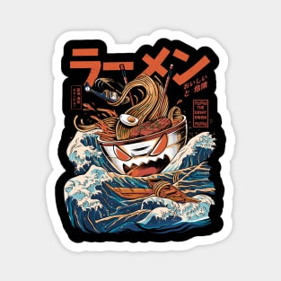Great Ramen off Kanagawa Black - Great Wave Magnet