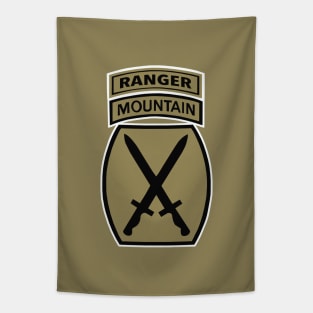 10th Mountain Division Ranger Brown Tab Tapestry