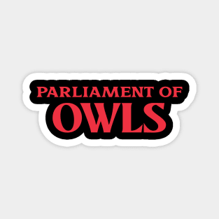 Parliament of Owls Animal Bird Collective Nouns Magnet