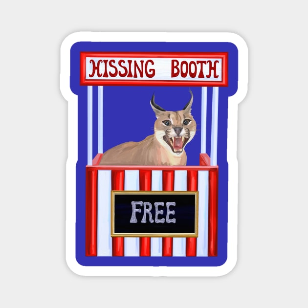 Caracal Hissing Booth Free Hisses Magnet by Art by Deborah Camp