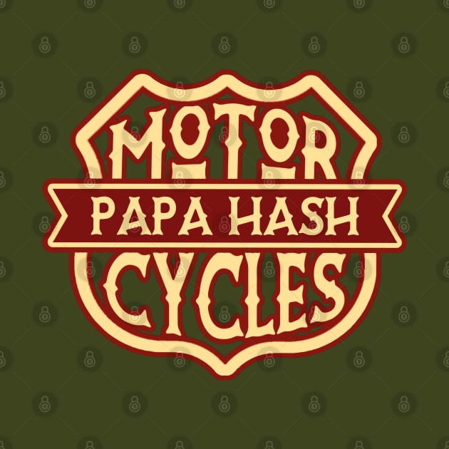 Papa Hash Apparel: Motorcycle Shield by Papa Hash's House of Art