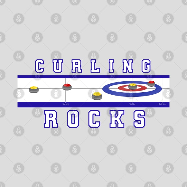 Curling Rocks - Silver BackGround by kinocomart