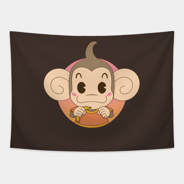 Monkey Banana Tapestry by Alundrart