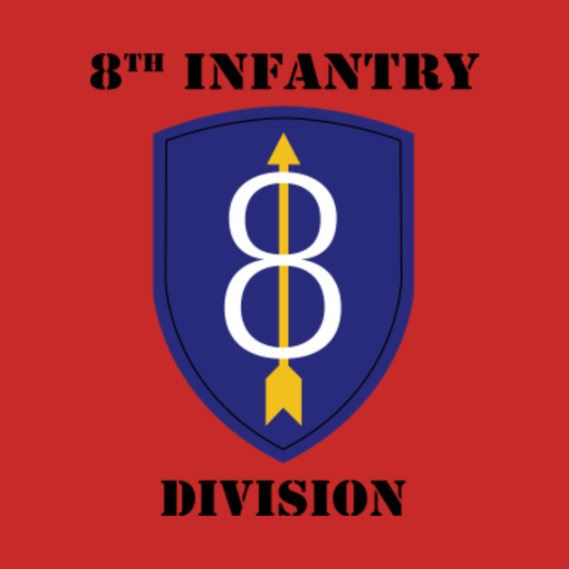 8th infantry Division Text - 8th Infantry Division Text - Long Sleeve T ...