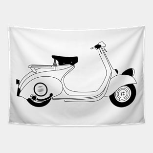 Vespa 98 II series Black Outline Tapestry