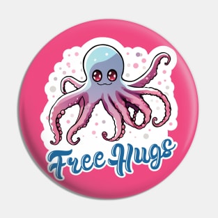 Free Hugs Octopus Pin