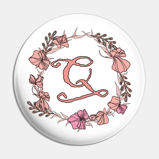 Letter Q Rose Pink Initial Monogram - Letter q Pin by Tilila