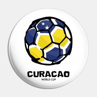 Curacao Football Country Flag Pin