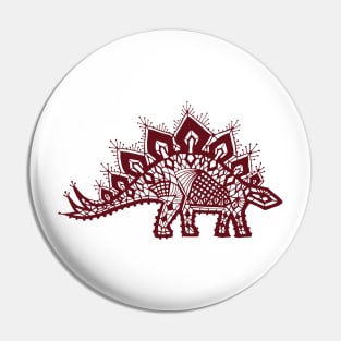 Stegosaurus Lace - Burgundy Pin