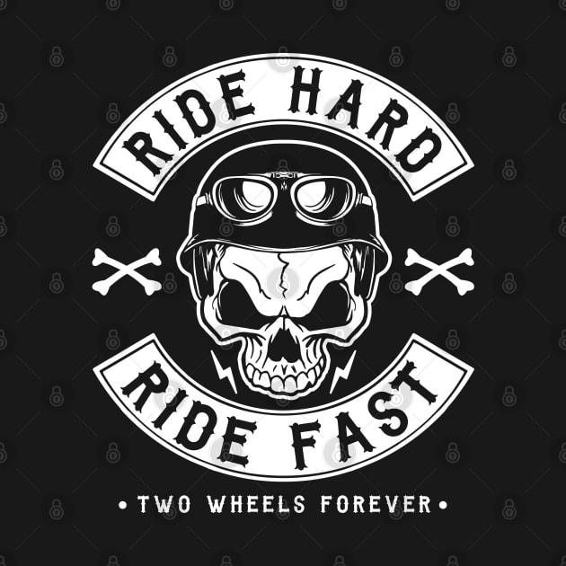 BIKER - RIDE HARD RIDE FAST by Tshirt Samurai