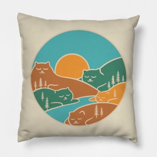 Cats nature vintage Pillow