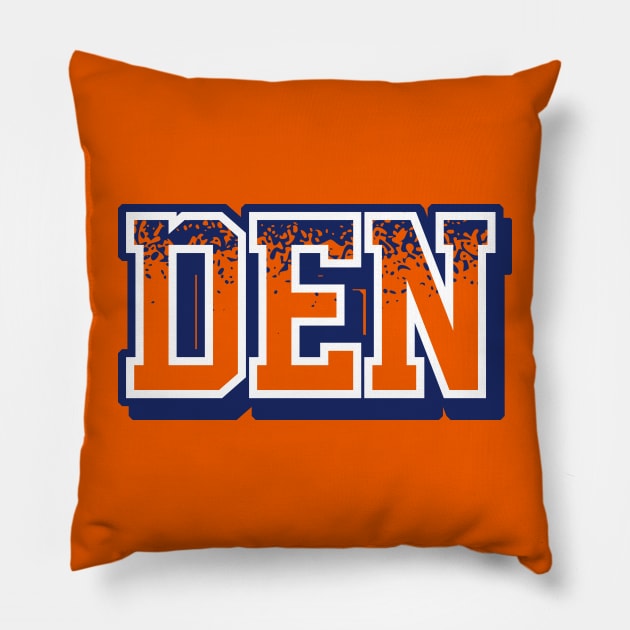Denver Football Retro Sports Letters Pillow by funandgames
