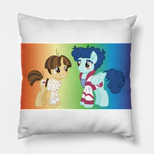 rainbow Curly Winds and Wiz Kid ponies dressed Pillow