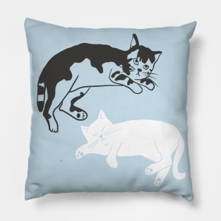 Black white cats. Pillow