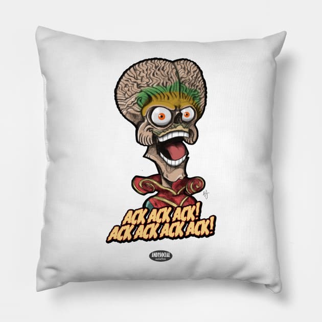 Martian Ambassador Pillow by AndysocialIndustries