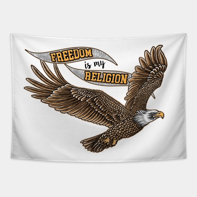 Freedom is my Religion Tapestry by IlanaArt