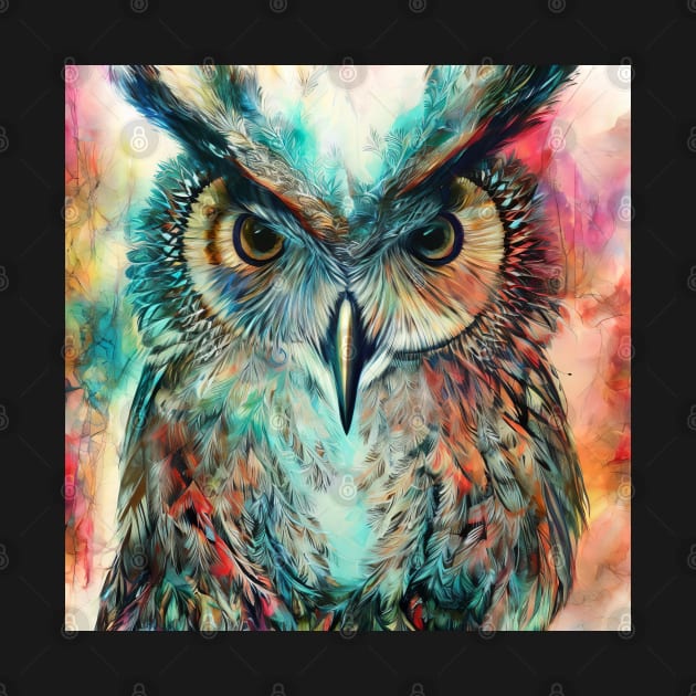 Great Horned Owl Digital Painting by karma-stuff