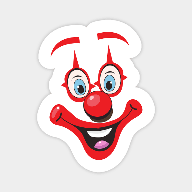 Cartoon Clown Face Magnet by nickemporium1