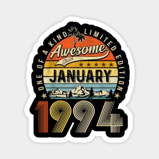 Awesome Since January 1994 Vintage 29th Birthday Magnet