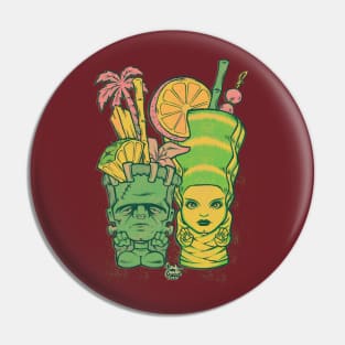 Tiki Frankenstein & Bride - By Steve Chanks Pin