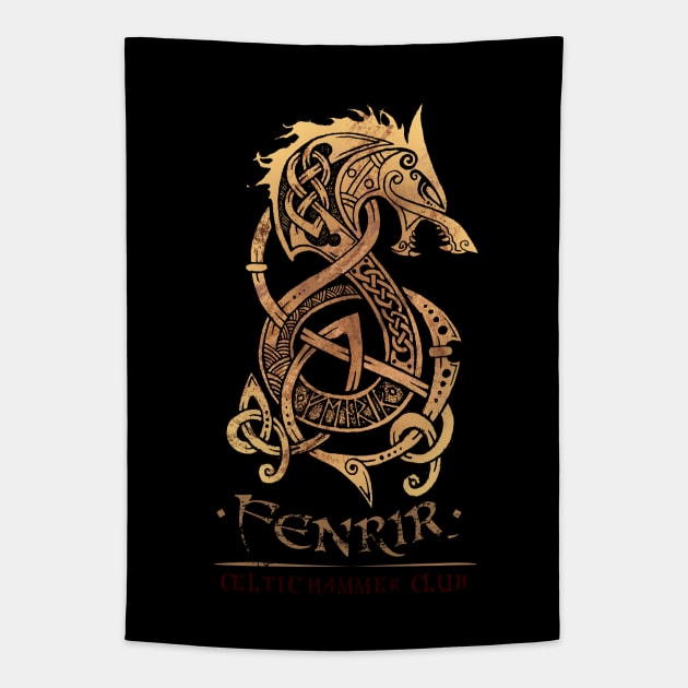 Fenrir: The Monster Wolf of Norse Mythology Tapestry by celtichammerclub