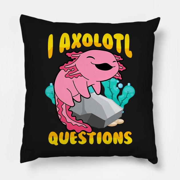 perfect just a girl who loves axolot Pillow by masterpiecesai