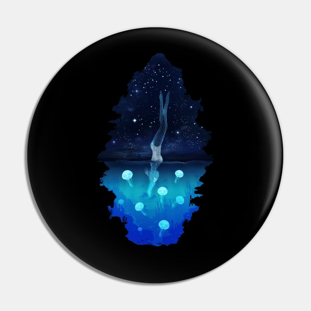 Jellyfish diver Pin by secondskin