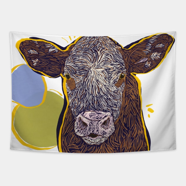 Cow Tapestry by flywithsparrows