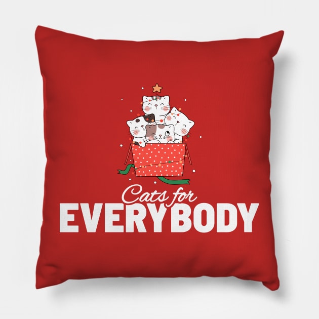 Cats for Everybody - Cats Presents Pillow by Bunder Score