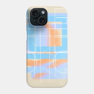 Blue abstract paint modern Phone Case