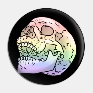 Pastel Rainbow Skull Pin