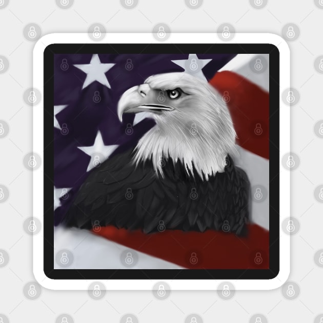 American Bald Eagle Magnet by TerrySrArtShop