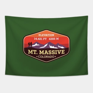 Mt Massive Colorado - 14ers Mountain Climbing Badge Tapestry