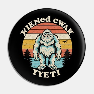 Retro vintage yeti Pin