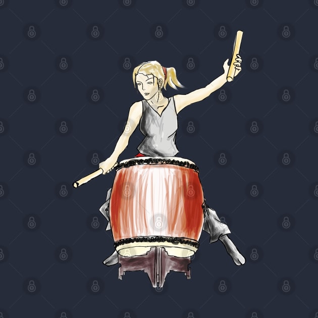 Taiko drummer by LittleUki