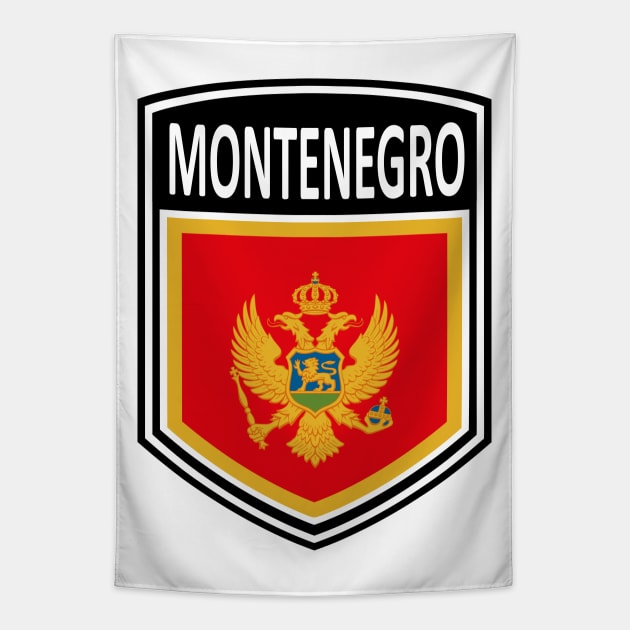 Flag Shield - Montenegro Tapestry by Taylor'd Designs