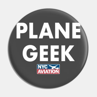 PLANE GEEK (White on front) Pin