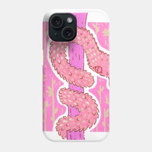 Pink African Bush Viper on a Tree in Acrylic Phone Case