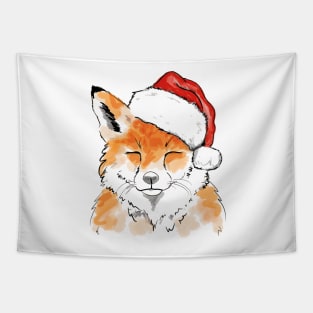 Christmas Fox Tapestry