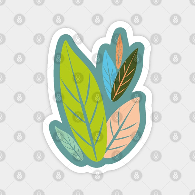 Fresh Leaves Magnet by Slownessi