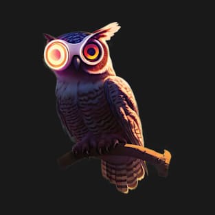 Robot owl hybrid creature T-Shirt